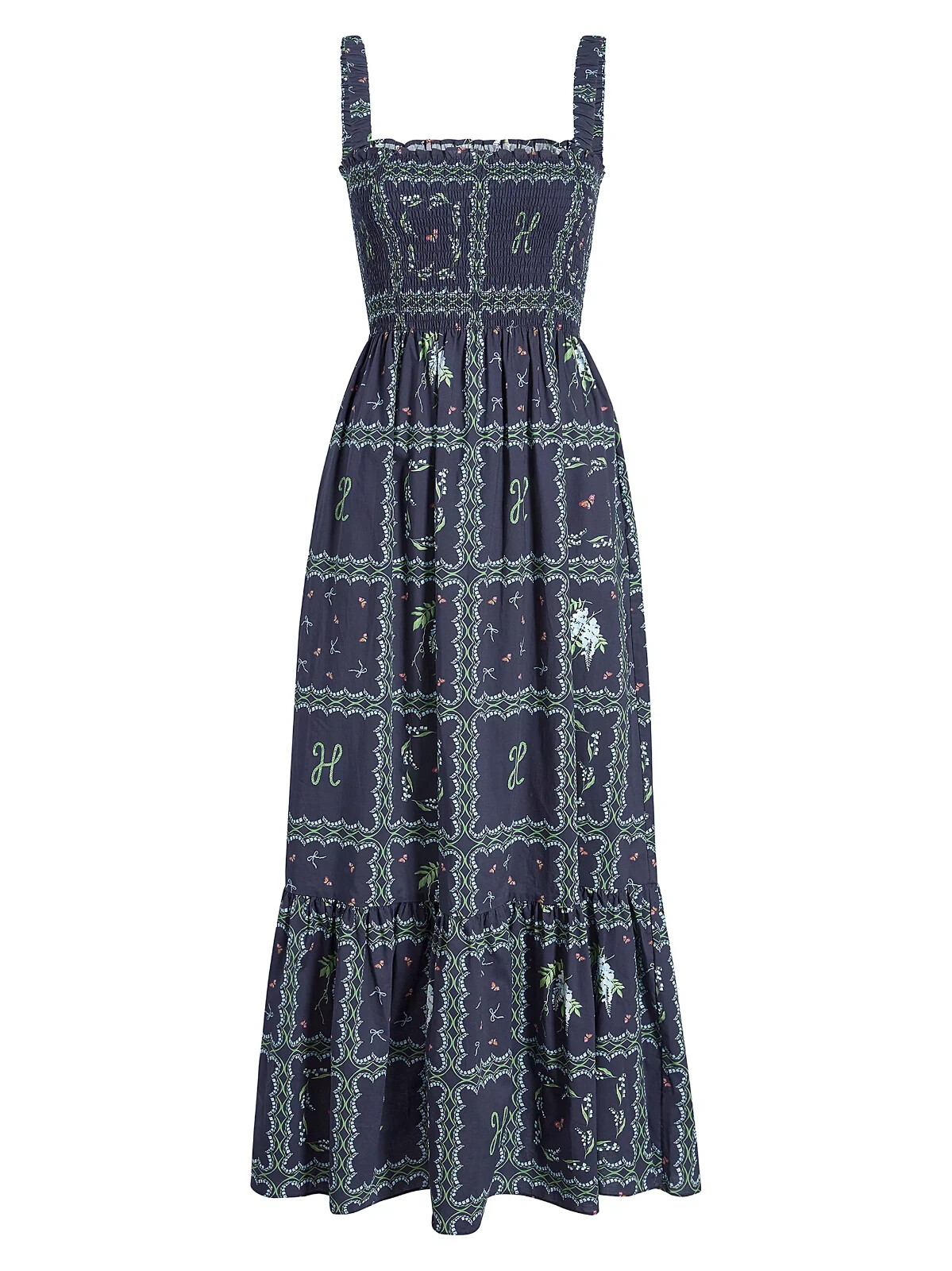 ワンピース house on the hill Dress navy 80 HHH2043_TheDaphneDress_NavyCot