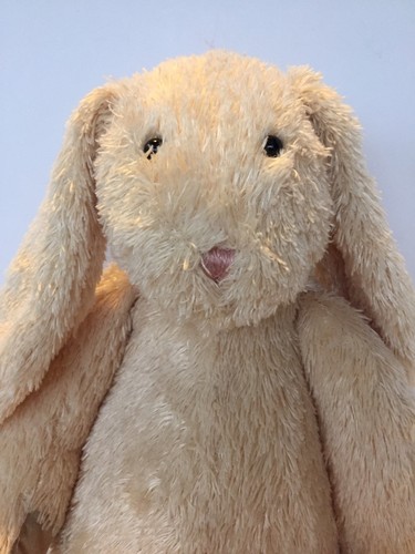 Jellycat Cream Bunny Rabbit Plush Silky Soft Suede Paws 18
