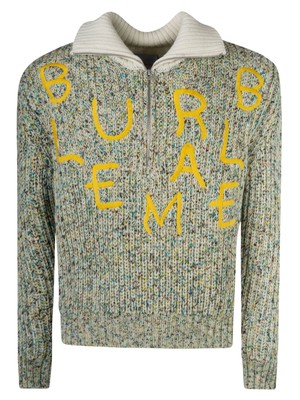 Pre-owned Bluemarble Logo Ribbed Sweater S In Green