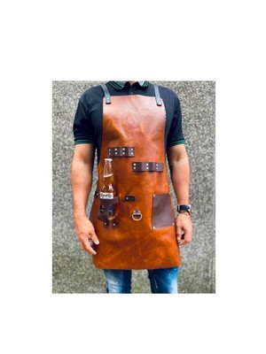 Personalized Genuine Leather Apron For BBQ Cooking Woodworking Best Chef Gift