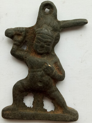 Collectible Ancient Chinese Dark Rust Bronze Statue