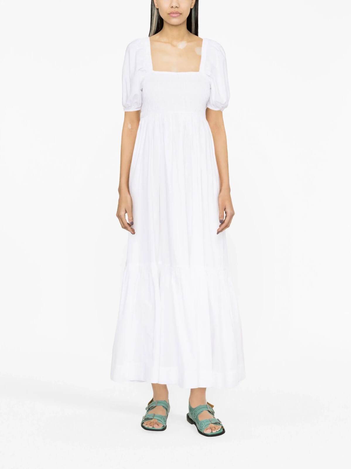 【GANNI】dress GANNI Side-Zip Layered Beaded Mini Dress | endource