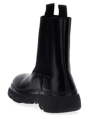 Pre-owned Burberry 'chelsea' Ankle Boots In Black