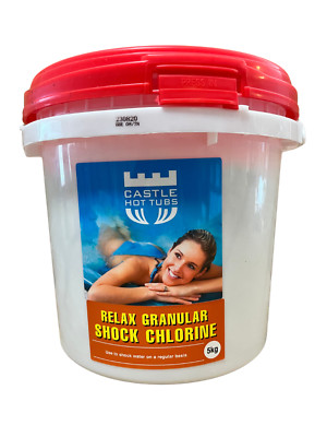 Castle Hot Tubs Chlorine Granular Shock 5 kg Hot Tub Swimming Pool Chlorine