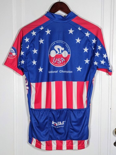 Kalas Racing Cycling Bicycle SHIRT JERSEY BIKE 1/2 Zip National Champion USA