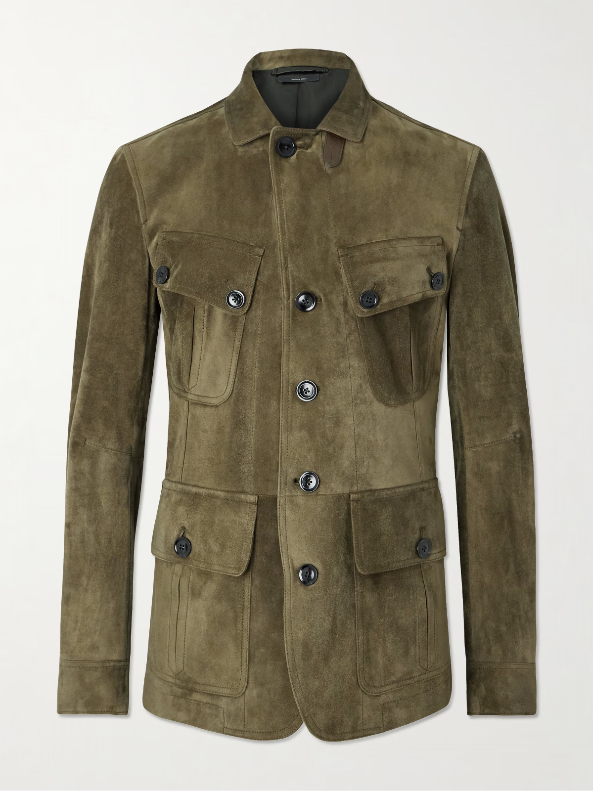 Green Field Leather Jacket for Men Pure Suede Custom Made