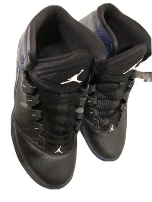 black and navy blue jordans