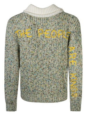Pre-owned Bluemarble Logo Ribbed Sweater S In Green