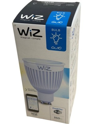 WiZ GU10 Smart Wi-Fi LED Bulb 64,000 Whites Plug & Play Voice Control