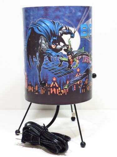 Batman DC Comics Vintage 2000 Tripod Table Lamp / Night Light Home Decor Nice!