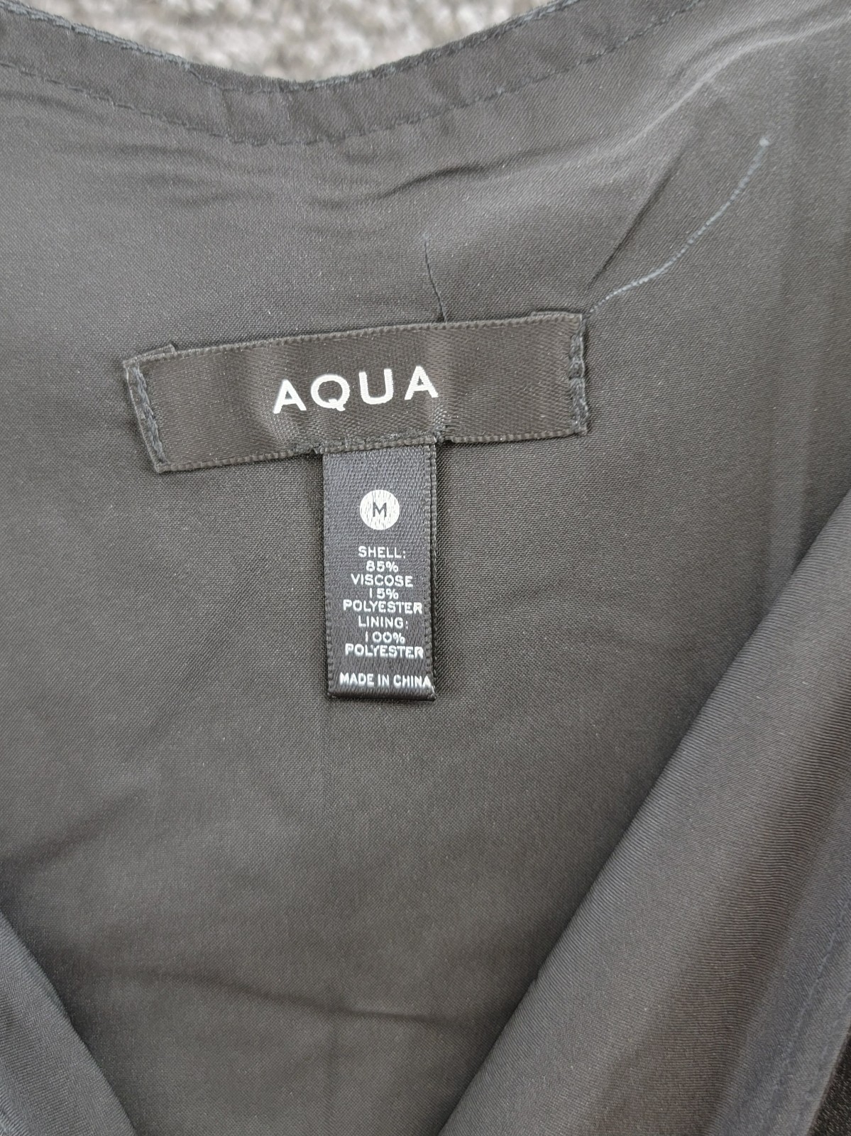 AQUA Utility Midi Dress Women's M Black Sweetheart Neck Flap Pocket Button Front - Picture 9 of 14