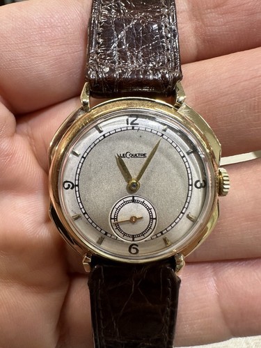 Vintage 14k Yellow Gold 34mm Jaeger LeCoultre 17j Mechanical