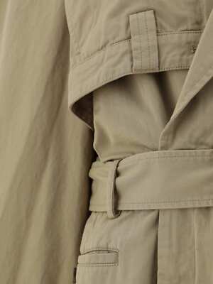 Pre-owned Balenciaga Deconstructed Gabardine Trench Coat In Beige