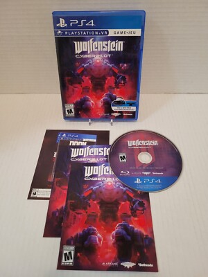 Wolfenstein Cyberpilot Sony PlayStation 4 PS4 VR - 2016 - CIB w/Manuals & Insert