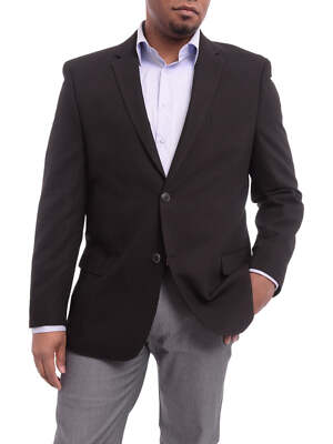 

Классический однотонный черный эластичный блейзер Caravelli Sportcoat