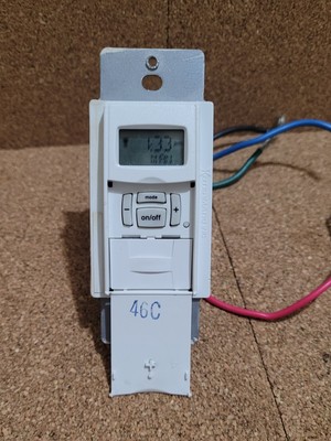 Intermatic 7 Day Programmable In Wall Digital Timer Switch White