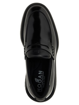 Pre-owned Hogan 'h600' Loafers In Black