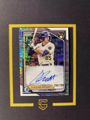 2024 Bowman 1St Chrome Propect Speckle Refractor Auto/299 Cooper Pratt FCMX