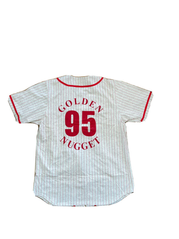 Vintage Ash City Golden Nugget Casino Baseball Jersey Style Shirt Size XL Red