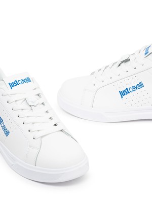 Pre-owned Roberto Cavalli Just Cavalli Men's White Sneakers