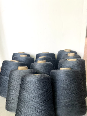 Mercerized Steel Blue Pima Cotton 11 lb. Yarn Lot - Hand Machine Knitting