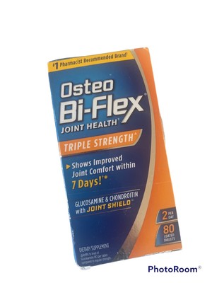 Osteo Bi-Flex 80 Tablets Triple Strength Glucosamine MSM Exp 8/2024