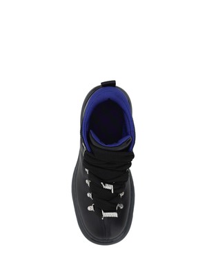 Pre-owned Burberry Trek Ankle Boots In Black
