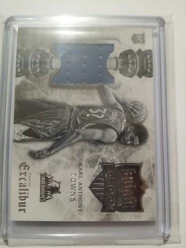 2016 Panini #9 Karl Anthony Towns RC 1st Year Game Used Jersey Card