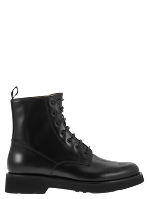 Pre-owned Church's Nanalah L - Semi-gloss Calfskin Ankle Boot In Black