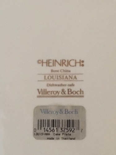 Excellent Heinrich Cake Plate Louisiana Pattern  by Villeroy & Boch