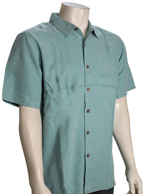 Рубашка на пуговицах Quiksilver Waterman Tahiti Palms - Рифовые воды - Новинка