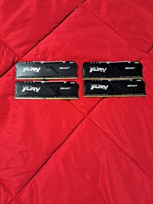 Kingston FURY Beast RGB 3200MHZ DDR4 56 GB RAM (3x 16GB + 1 8GB) Used works Good