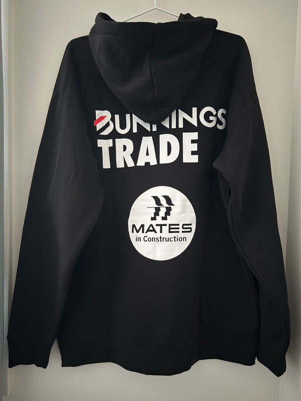 Presale New Bunnings Trade Hoodie Jumper Mate Construction Genuin Black Smal-2xl