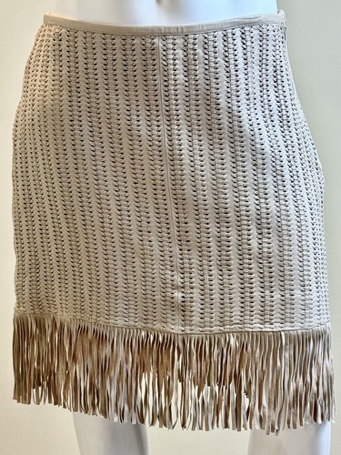 $595 Lauren Ralph Lauren Women's Fringes 100% Lamb Leather