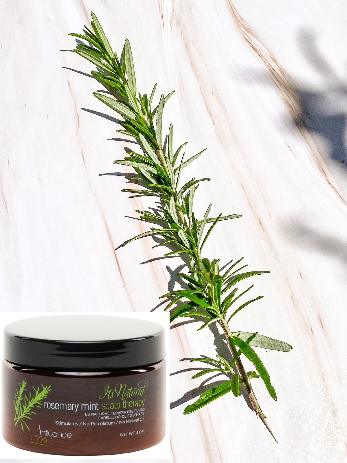 Influance Rosemary Mint Scalp Therapy 4 oz Prevent Dry Itching 