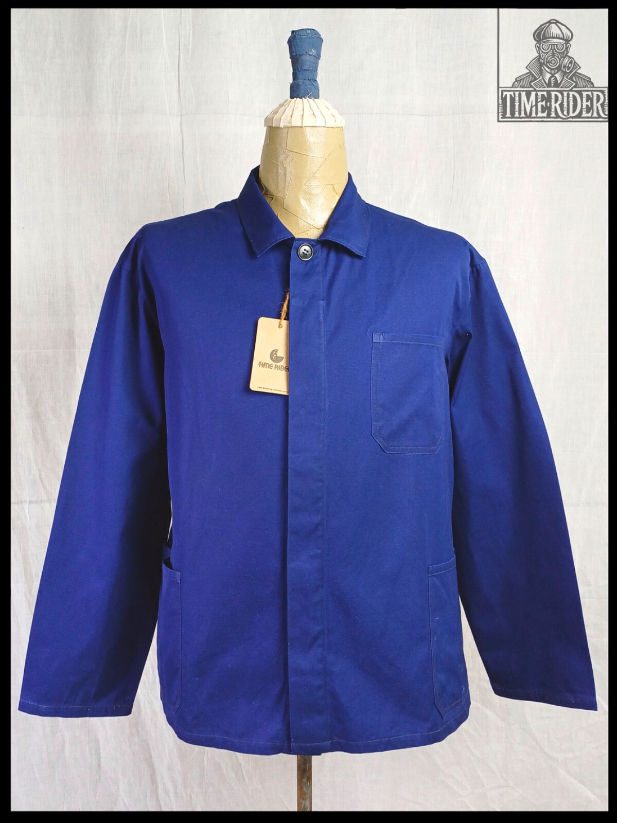 70s EURO VINTAGE FRENCH WORKER ボロジャケット 70s-'80s European Workwear ' Friendship' Indigo Blue Chore