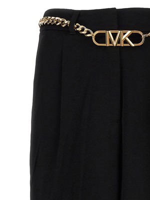 Pre-owned Michael Kors High-waisted Pants In Black