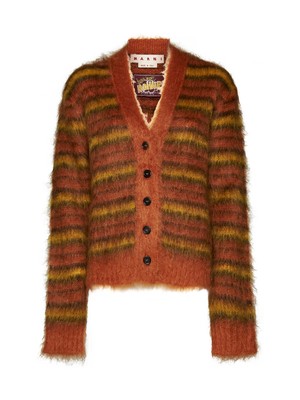 Pre-owned Marni Cardigan In Lobster