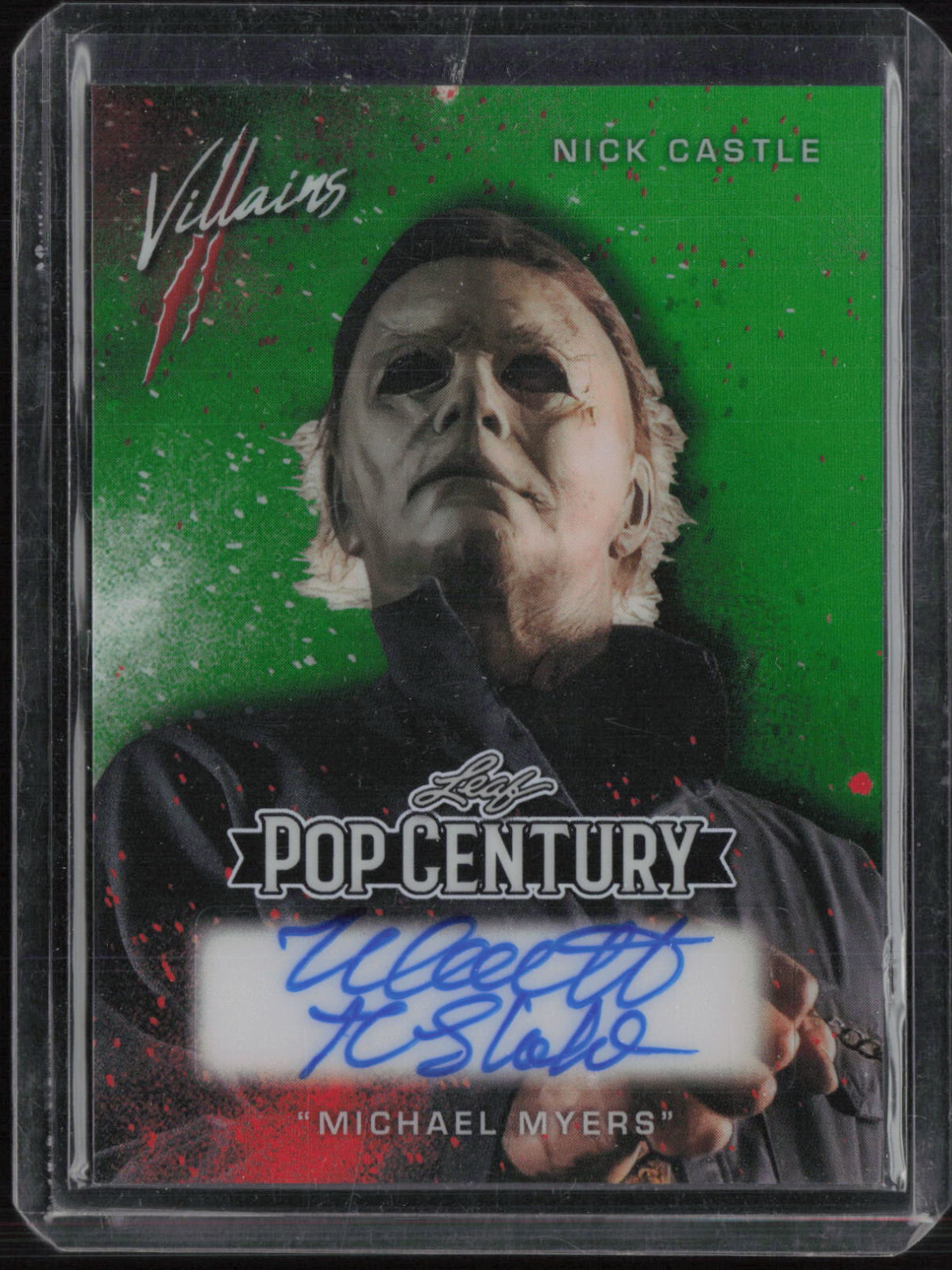 2025 Leaf Pop Century Villains Prismatic Green Nick Castle 3/5 Auto Autograph