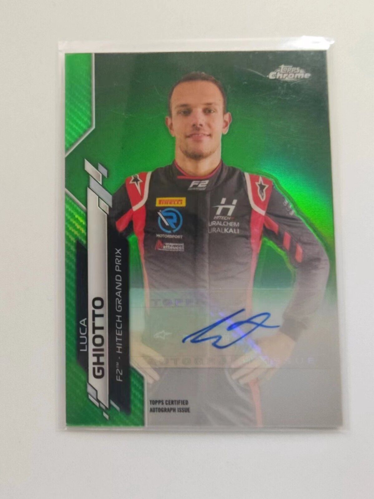 2020 Topps Chrome F1 1st Edition Green Refractor Auto Luca 2020 Topps Chrome F1 1st Edition Green Refractor Auto Luca