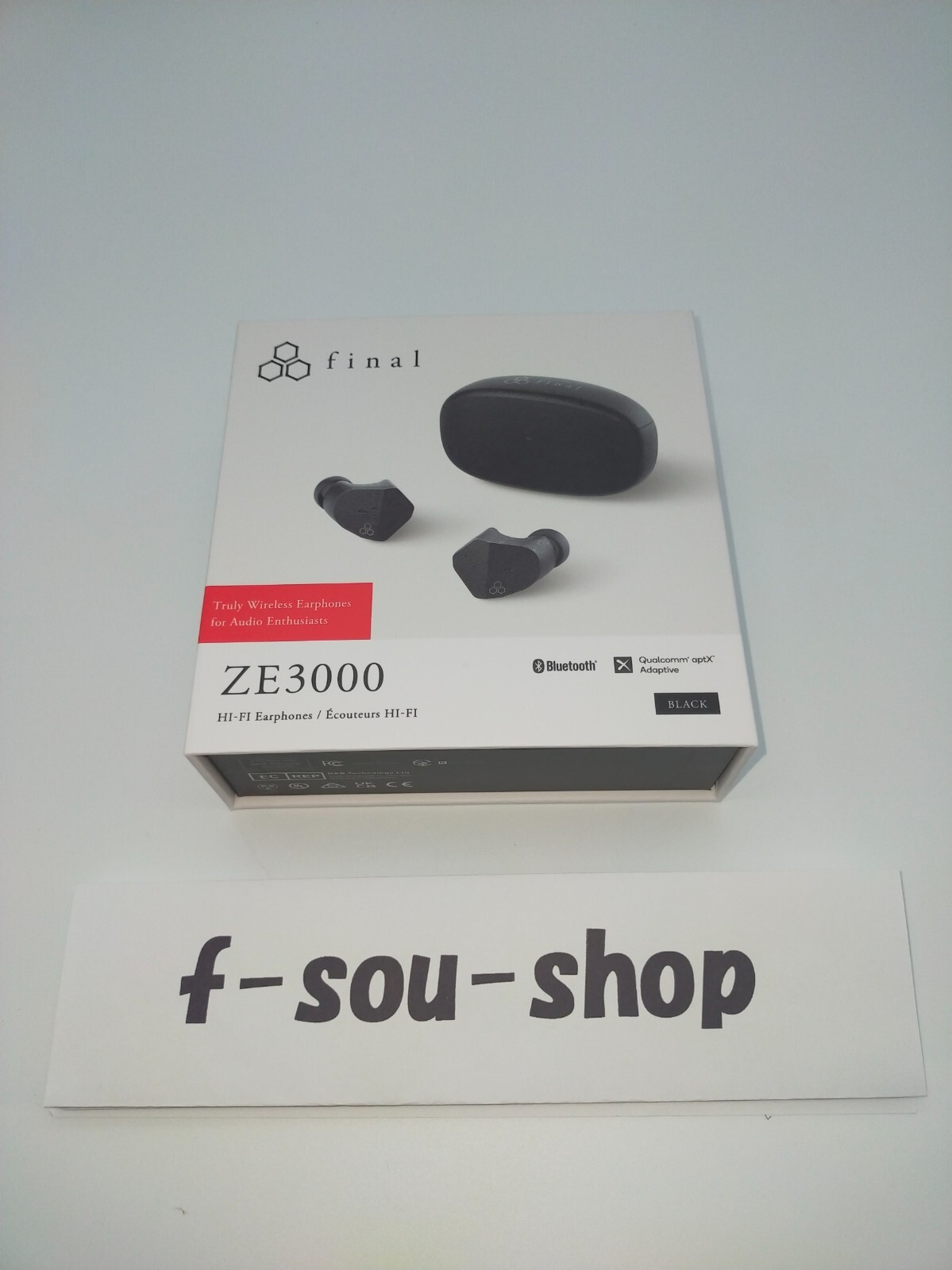 FINAL AUDIO ZE3000 Wireless Bluetooth Earphones Earbuds HI-FI Black New From JP FINAL AUDIO ZE3000 Wireless Bluetooth Earphones Earbuds HI-FI Black New From JP