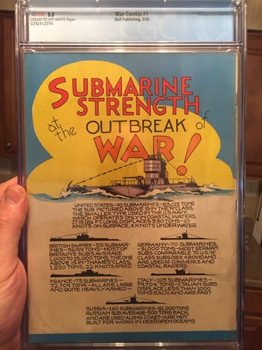 War Comics #1/CGC 5.5 CROW Universal/1st War Comic Book per Overstreet