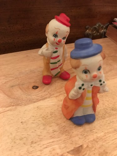 Vintage Lot Of 2 Sophia- Ann Clown Figurines