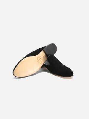Pre-owned Made In Italy Cb  Suede Flats Ravello In Black