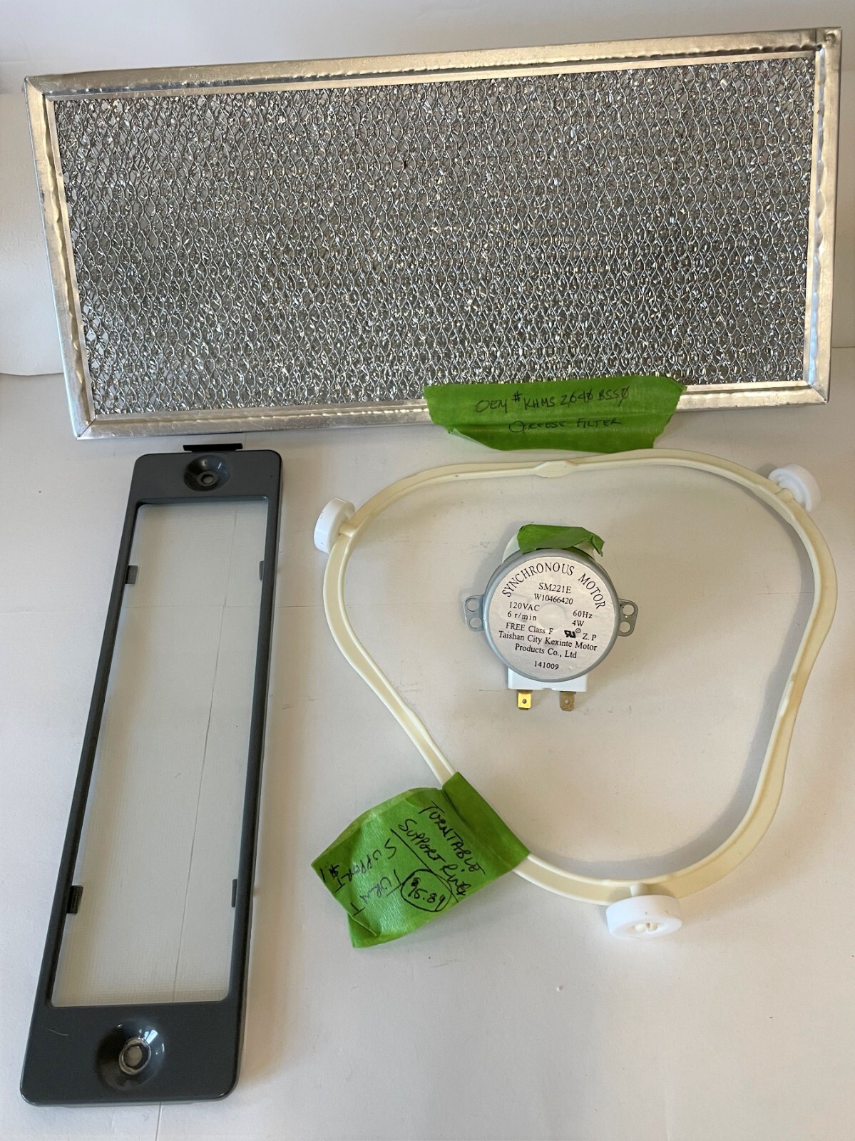 KitchenAid Microwave Turntable Support Ring Grease Filter Turntable Part Glass