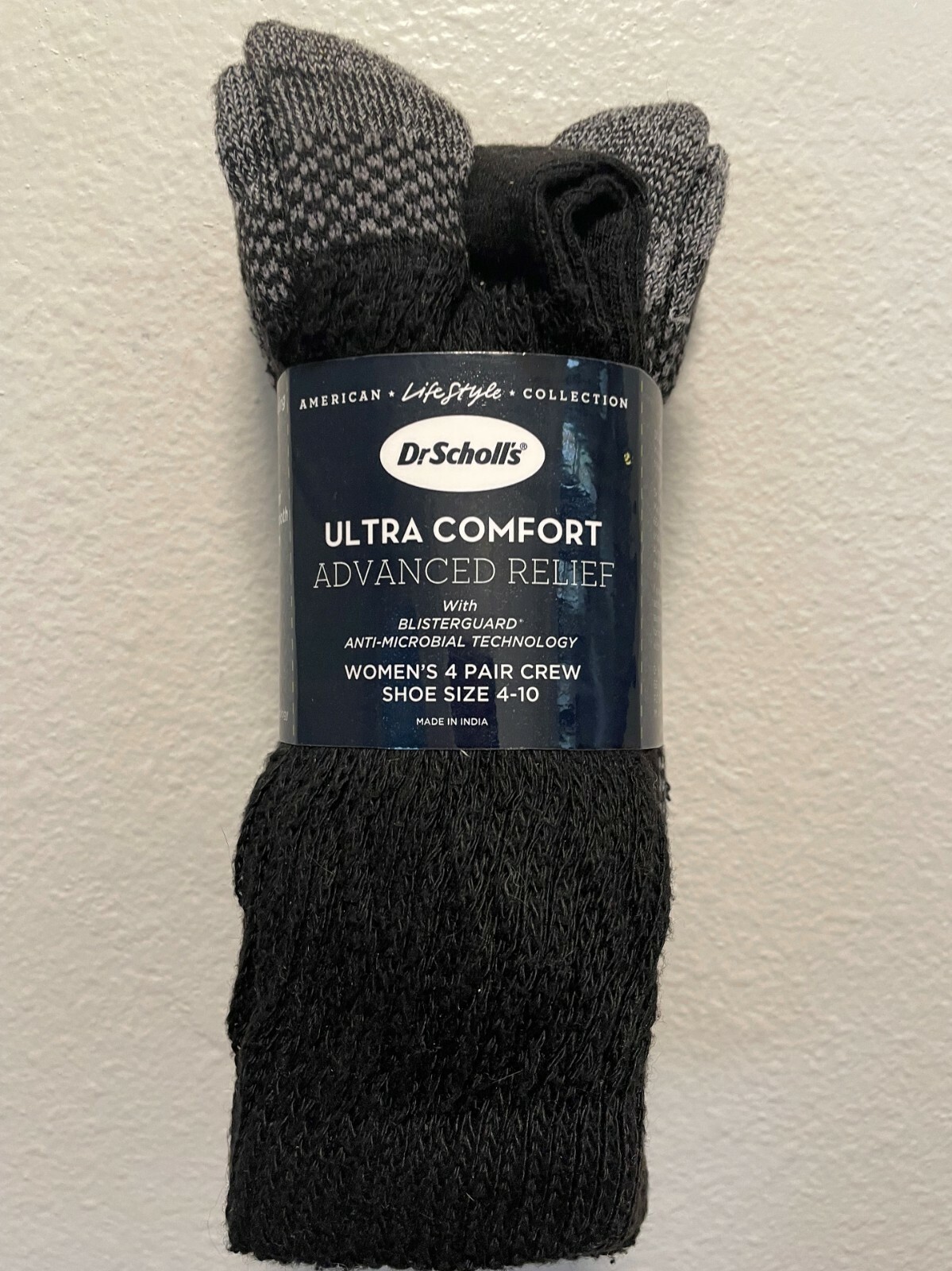 Dr. Scholl's Ultra Comfort Advance relief Women's Crew 4 Pairs