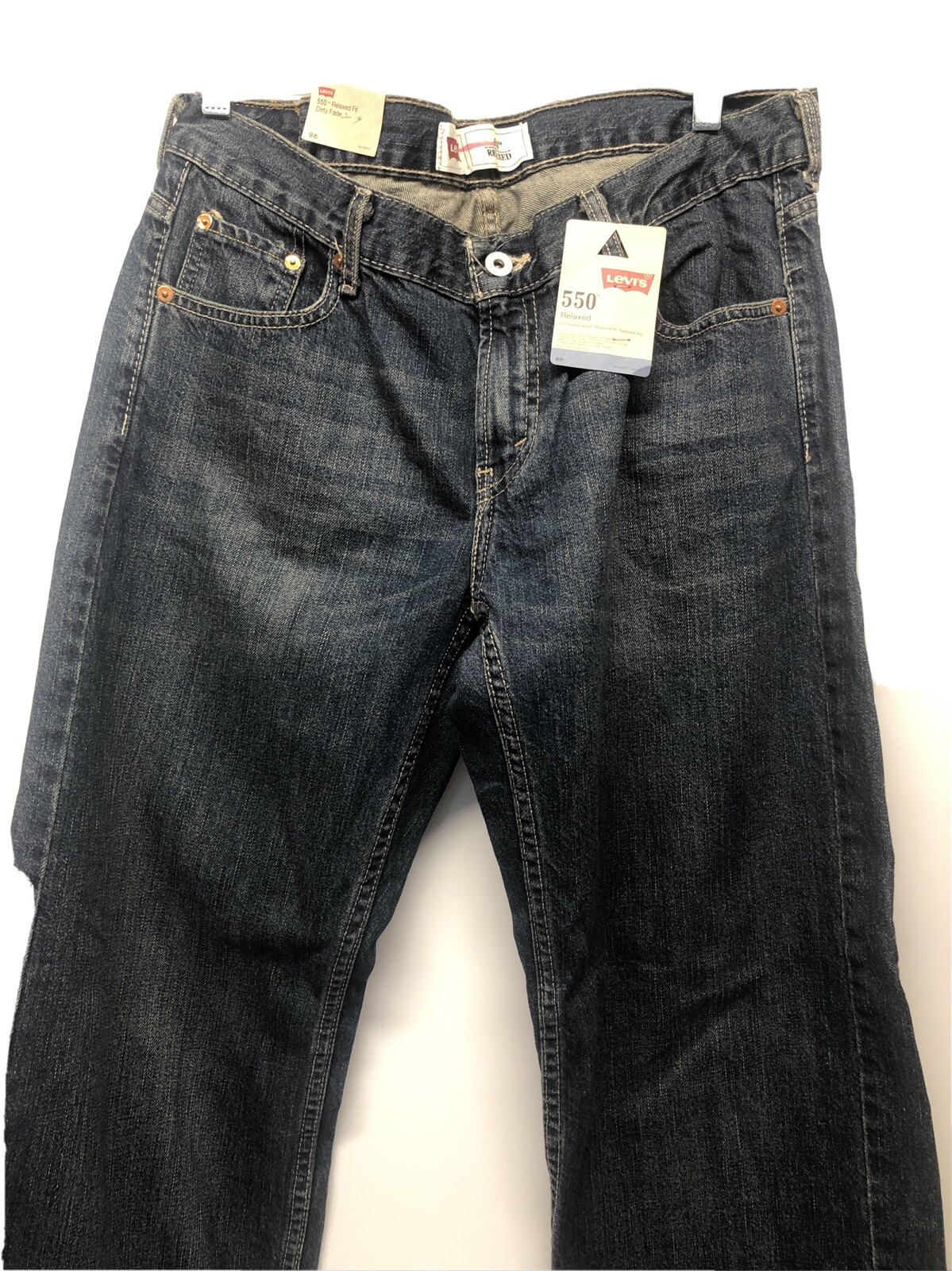 NWT Levis 550 Boys Relaxed Dark Wash Jeans 12 Husky | eBay