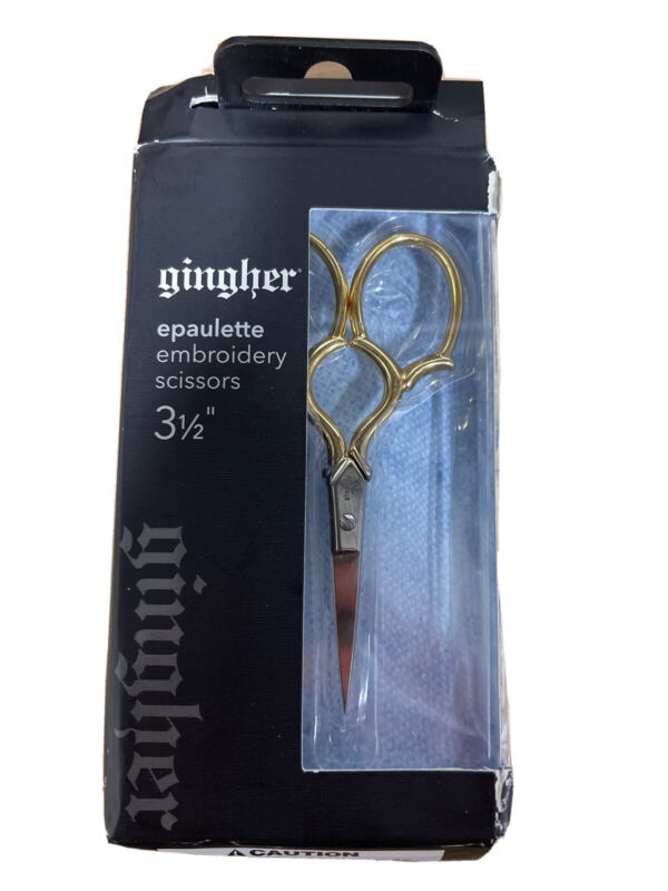 Gingher Epaulette Embroidery Scissors - NEW/Damaged Packaging - 220460-1101