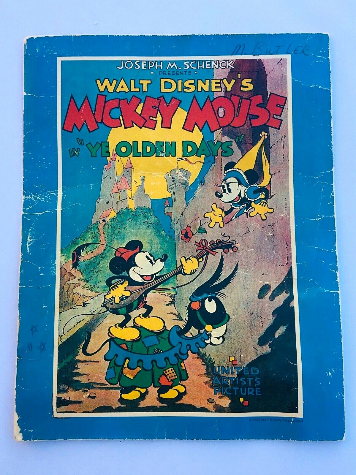 YE OLDEN DAYS Disney's Mickey Mouse FOLDER Joseph Schenk