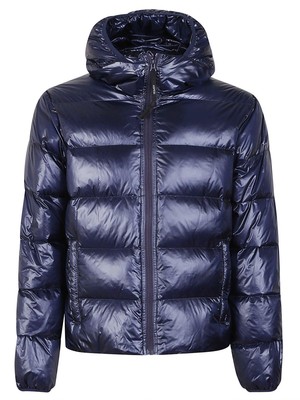 Pre-owned Aspesi Budd Funnel-neck Jacket In Blu Notte